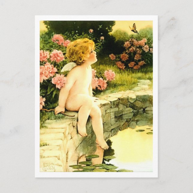 LA PAPILLON Carte postale de Bessie Pease Gutmann (Devant)