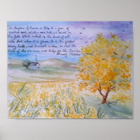 La parabole de la moutarde Poster de l'aquarelle d