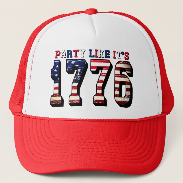 La partie comme elle est 1776 4 juillet casquettes (Devant)