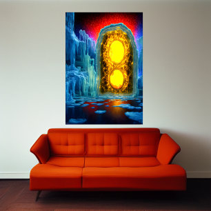 La passerelle vers l'autre côté AI Art Poster