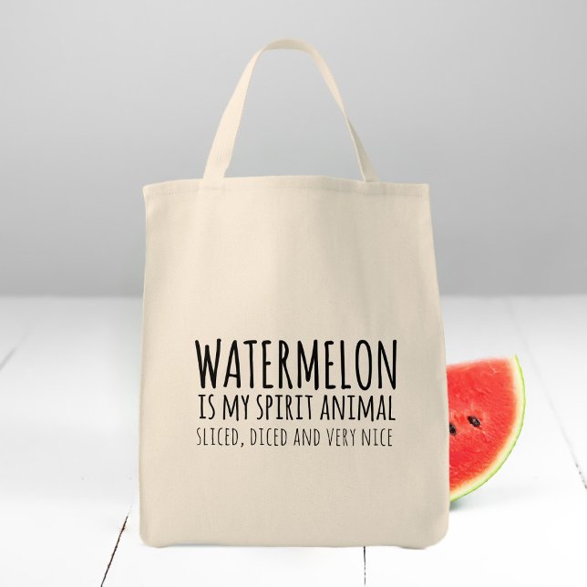 La pastèque est mon Sac fourre-tout animal mon esp (Watermelon is my spirit animal. Is it yours too? A fun tote bag to carry your watermelons home)