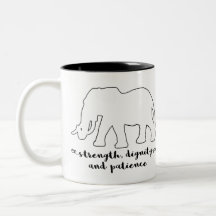 La patience animale de la tasse | d'éléphant