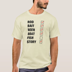 LA PÊCHE COCHENT LE T-SHIRT DRÔLE DE LISTE
