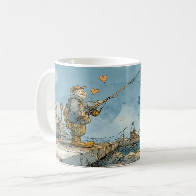 La pêche est comme sortir avec quelqu'un – Tasse d (Devant gauche)