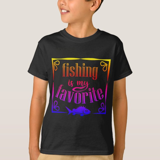 La pêche est ma citation préférée T-shirt (Devant)