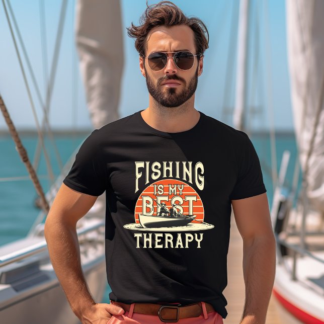 La pêche est ma meilleure thérapie T-shirt (Créateur téléchargé)