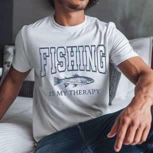 La pêche est ma thérapie T-shirt pour Papa, Tee-sh
