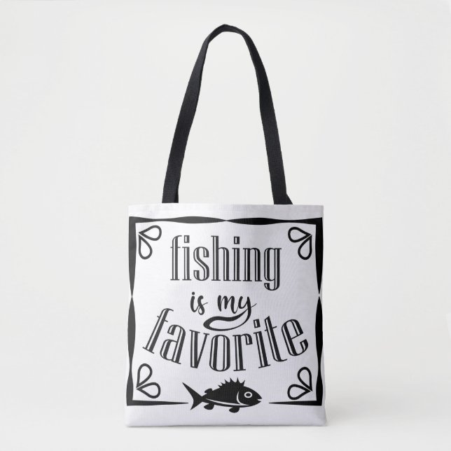 La pêche est mon sac fourre-tout de devis préféré (Devant)
