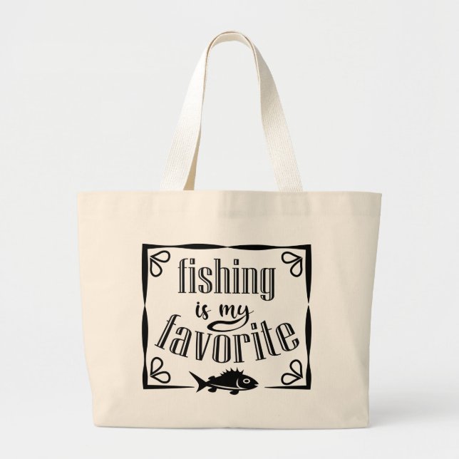 La pêche est mon sac fourre-tout de devis préféré (Devant)