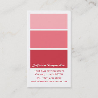 La peinture rouge ébrèche des cartes de visite