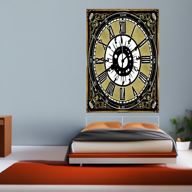 La pendule soignée au mur | AI Art Poster (Créateur téléchargé)