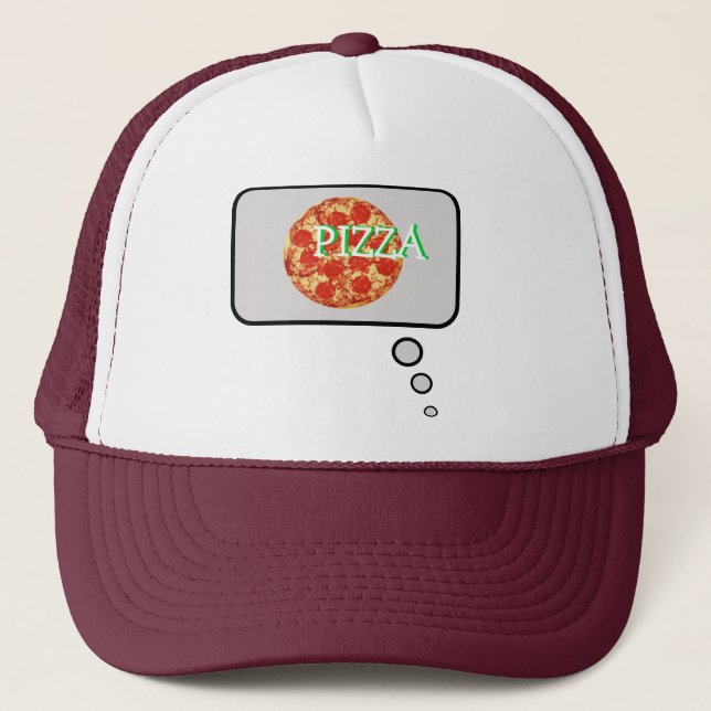 La pensée à la pizza pensent le casquette de bulle (Devant)