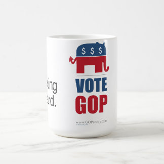 La pensée est tasse dure de GOP de vote