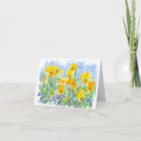 La pensée jaune fleurit le Merci d'art d'aquarelle