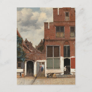 La Petite Rue de Johannes Vermeer Carte Postale