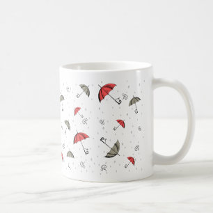 La petite tasse à parapluie rouge