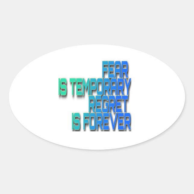 la peur est un Sticker temporaire (Devant)