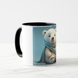 La photo de l'ours a été placée sur la tasse logo.
