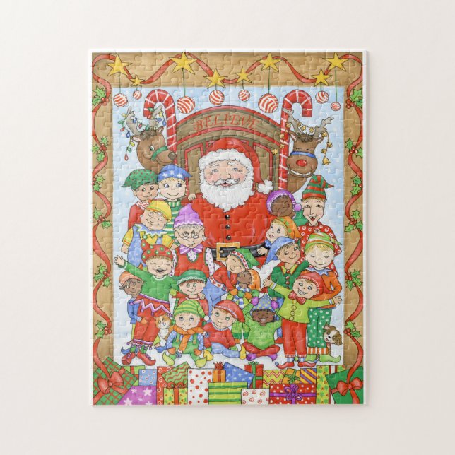 La photo de Noël de Santa en puzzle  (Vertical)
