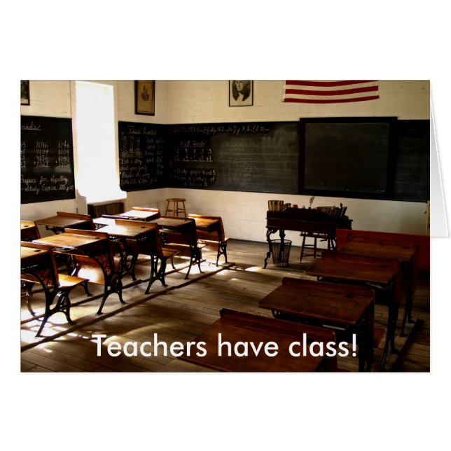 la pièce de vieille école, professeurs ont la (Devant horizontal)