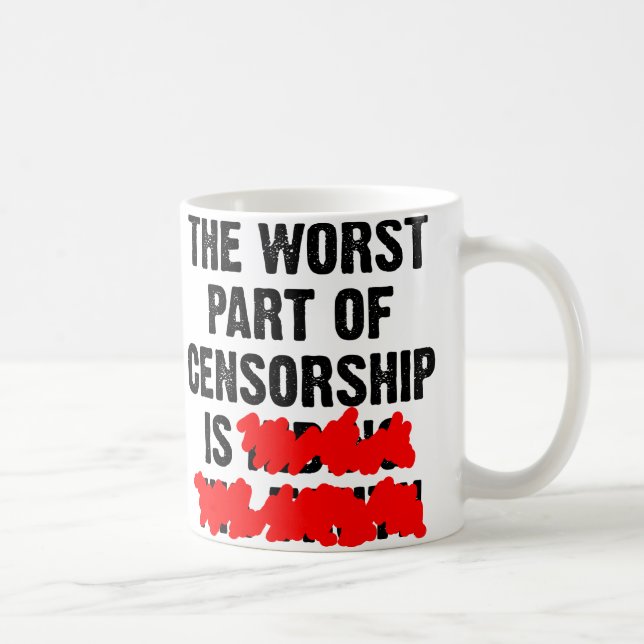 La pire partie du Mug drôle de censure (Droite)