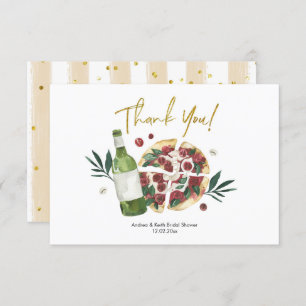 La pizza et la Carte de remerciements de bière par