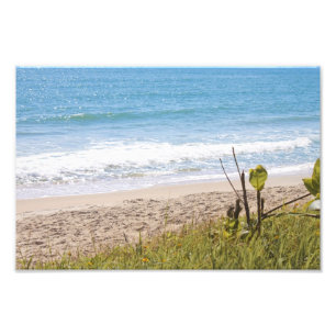 La plage bleue d'océan ondule la photographie