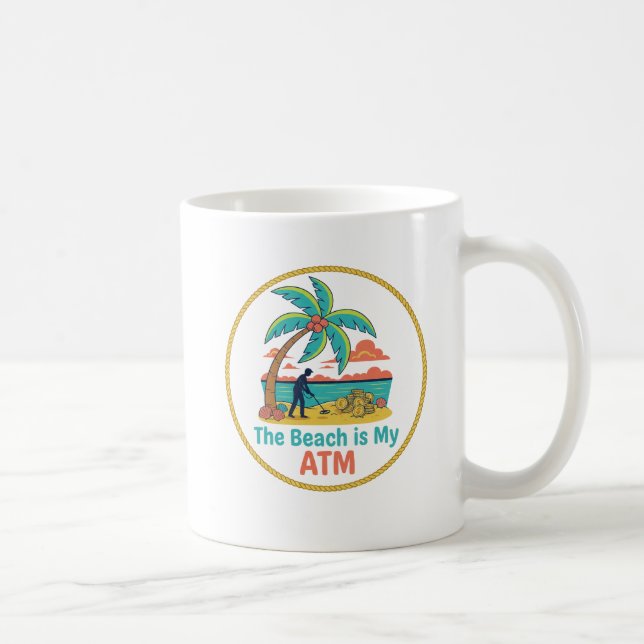 La plage est mon distributeur automatique | Tasse (Droite)
