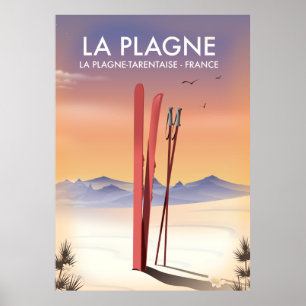 La Plagne, La Plagne-Tarentaise, poster de ski Fra