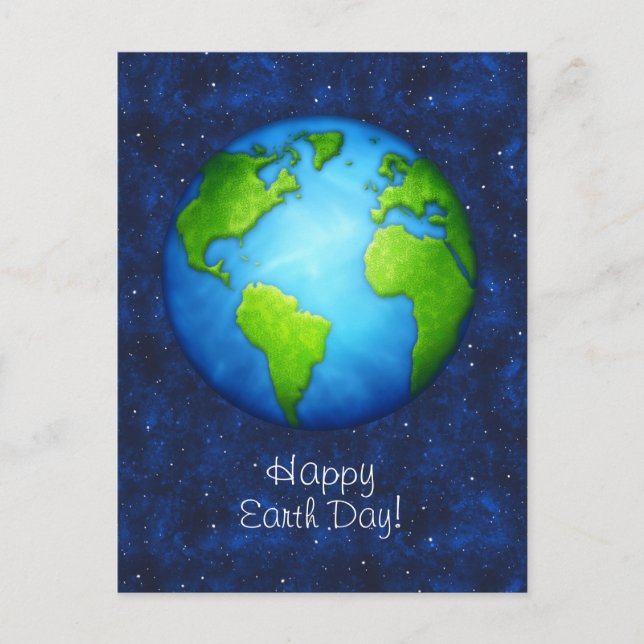 La planète Terre sur carte postale spatiale (Devant)