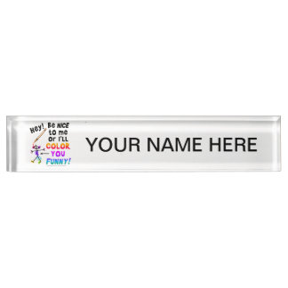 La plaque d'identification - colorez-vous drôles