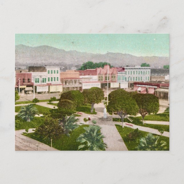 La Plaza Healdsburg CA Carte Postale Ancienne (Devant)