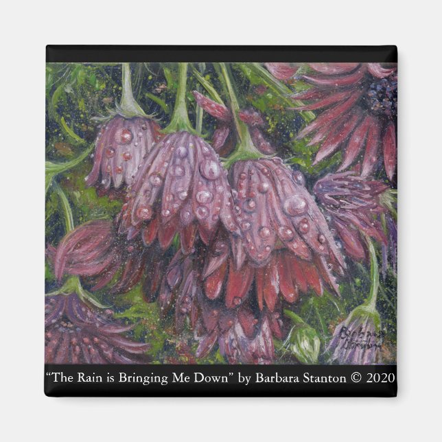 "La pluie me fait tomber" Magnet (Devant)