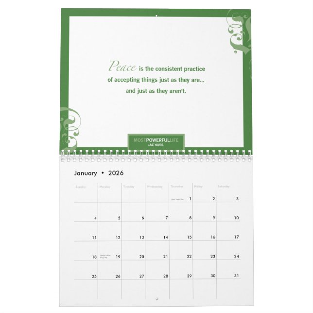 La plupart de calendrier puissant de la "année" (Jan 2026)