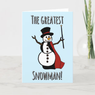 La plus grande carte de Noël de bonhomme de neige