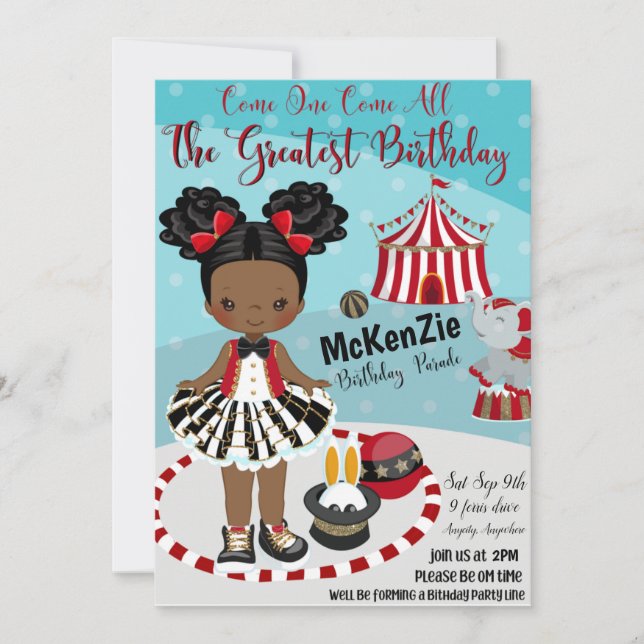 La plus grande carte d'invitation d'anniversaire (Devant)