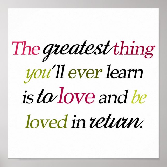 "La plus grande chose..." Affiche (Devant)