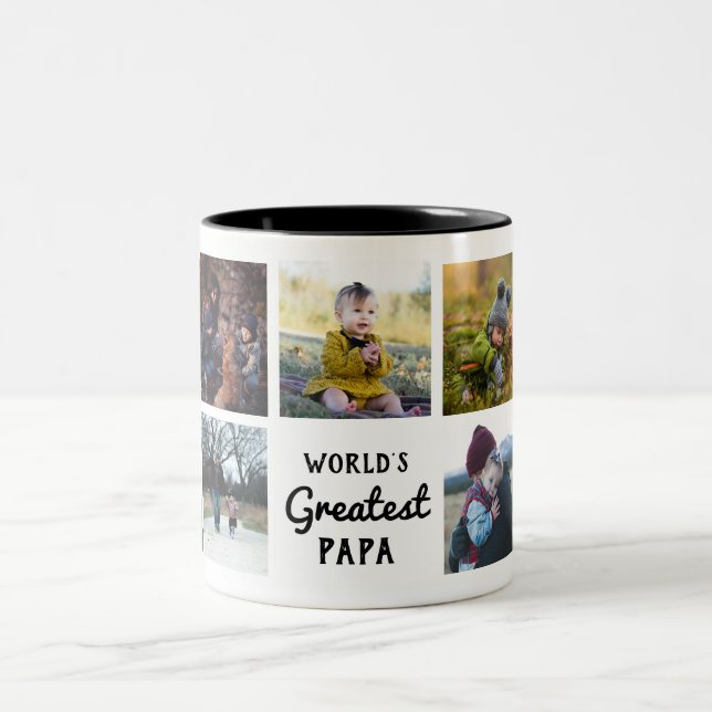 La plus grande Mug photo personnalisée Papa du mon (Centre)