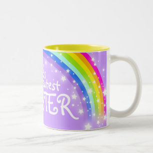La plus grande tasse de violet arc-en-ciel du mond
