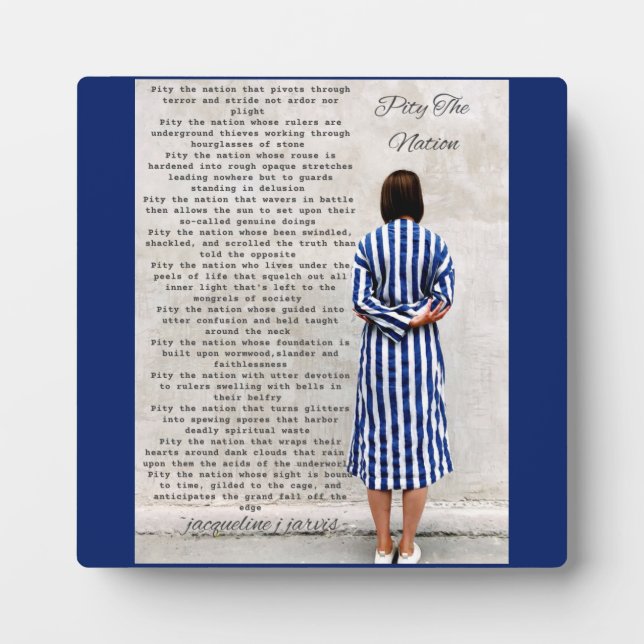 La poésie Pitié de la Nation Plaque (Devant)