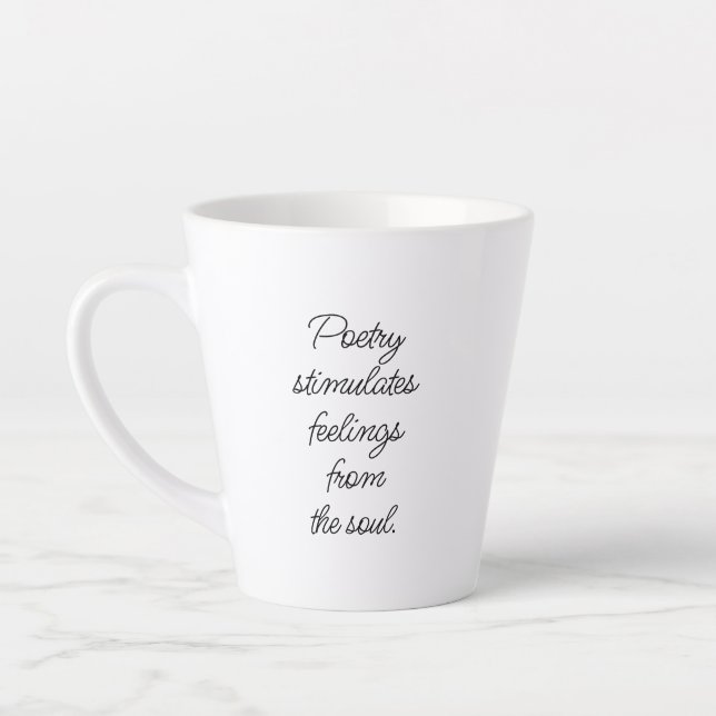 La poésie stimule le latte de la Mug (Gauche)