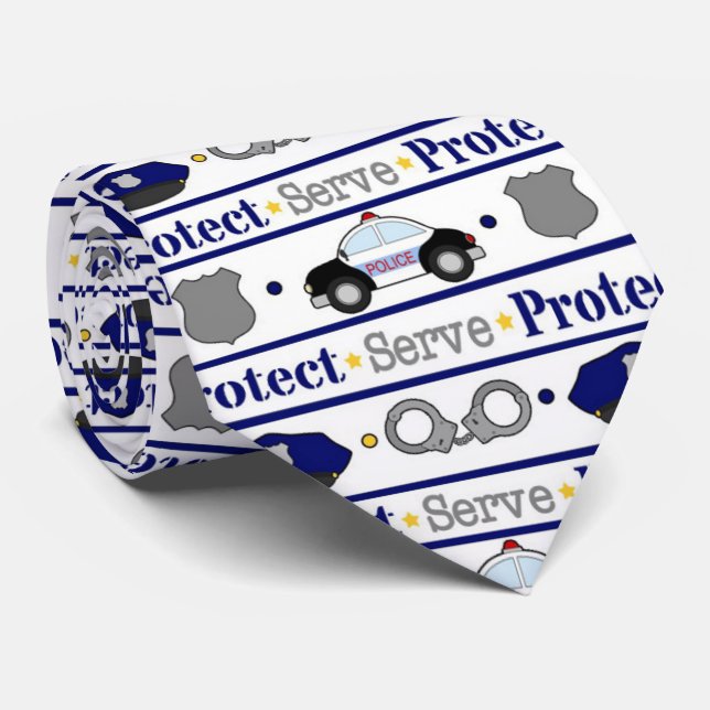 La police d'amusement modèle la cravate de travail (Roulé)