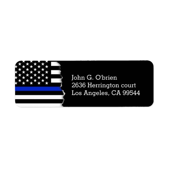 La police dénomme le drapeau américain étiquettes d’adresse retour