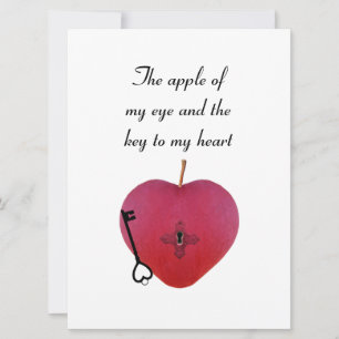 La pomme de mon oeil et la clé de mon coeur