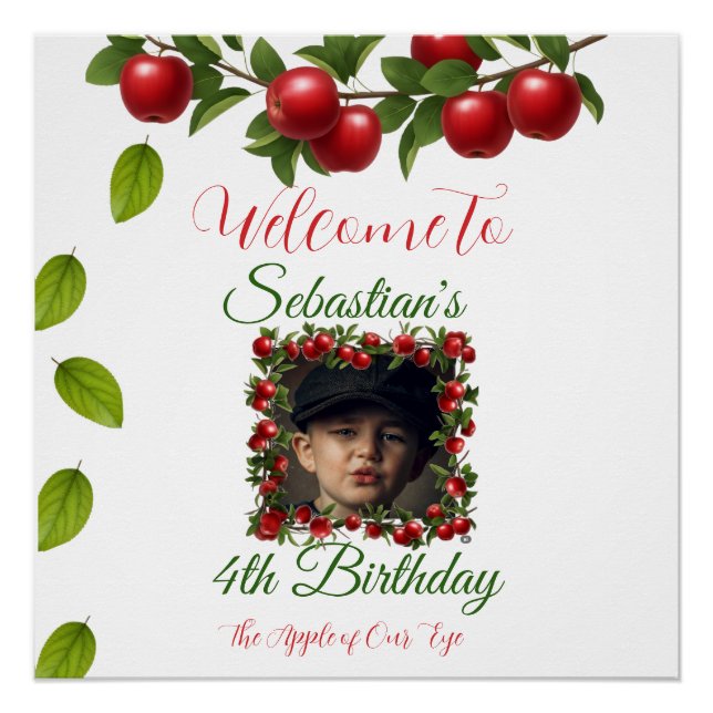 La pomme de notre Affiche de bienvenue photo oeil (Devant)