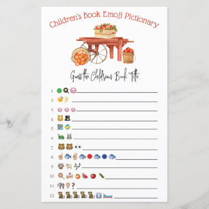 La pomme de notre jeu de Baby shower Emoji OEil