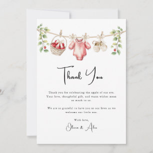 La pomme de notre Merci de Baby shower oculaire