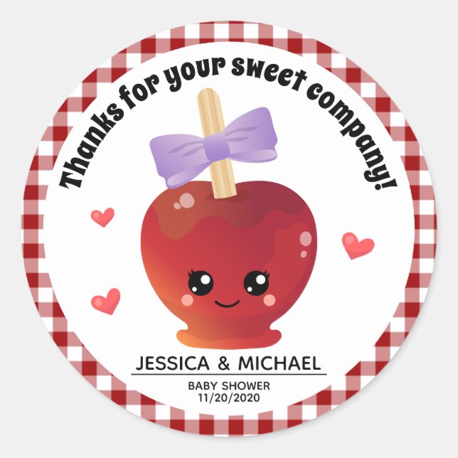 La Pomme De Notre Sticker Arrondi Classique De L'O (Devant)