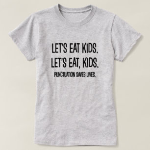 La ponctuation sauve le T-shirt drôle de grammair