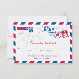 La poste aérienne de la JAMAÏQUE épousant RSVP